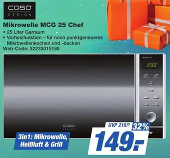 K+B Expert Caso Design Mikrowelle MCG 25 Chef Angebot