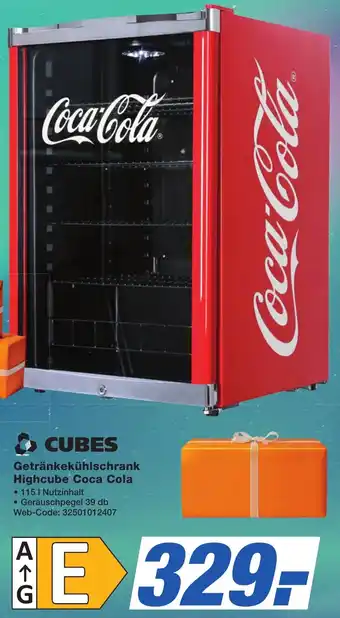 K+B Expert CUBES Getränkekühlschrank Highcube Coca Cola Angebot