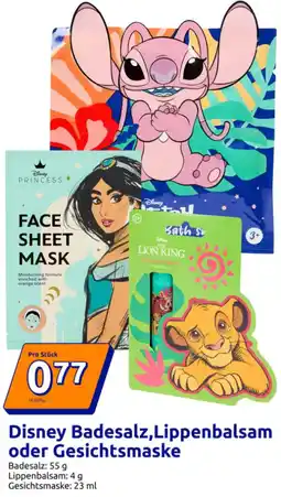 Action Disney Badesalz, Lippenbalsam oder Gesichtsmaske Angebot