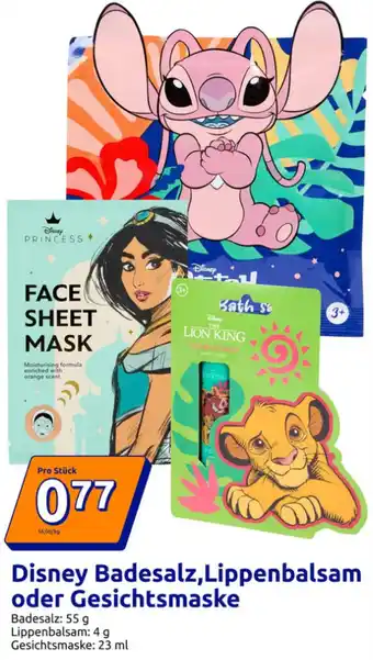 Action Disney Badesalz, Lippenbalsam oder Gesichtsmaske Angebot
