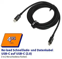 Action Re-load Schnelllade- und Datenkabel USB-C auf USB-C (2.0) Angebot