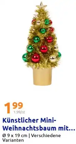 Action Künstlicher Mini Weihnachtsbaum mit... Angebot