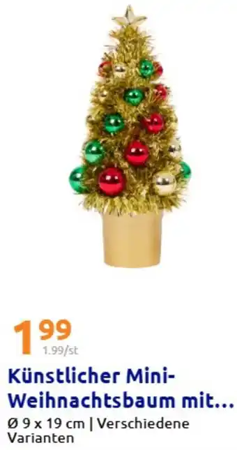 Action Künstlicher Mini Weihnachtsbaum mit... Angebot