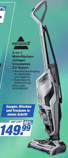 K+B Expert Bissell 3in1 Mehrflächenreiniger Crosswave C3 Select Angebot