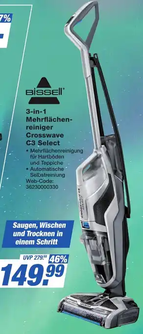 K+B Expert Bissell 3in1 Mehrflächenreiniger Crosswave C3 Select Angebot