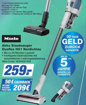 K+B Expert Miele Akku Staubsauger Duoflex HX1 Nordicblau Angebot
