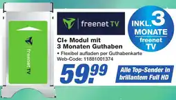 K+B Expert freenet TV CI+ Modul mit 3 Monaten Guthaben Angebot