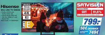 K+B Expert Hisense Mini LED TV 65E8Q Angebot