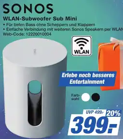 K+B Expert SONOS WLAN-Subwoofer Sub Mini Angebot