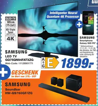 K+B Expert SAMSUNG LED TV GQ75QN94FATXZG Angebot