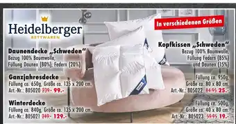 Möbel Mahler Heidelberger ganzjahresdecke Angebot