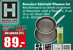 Möbel Mahler Hensslers edelstahl-pfannen set Angebot