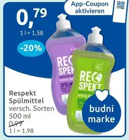 Budni Respekt spülmittel Angebot
