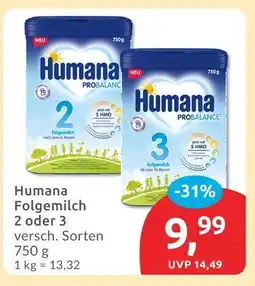 Budni Humana folgemilch 2 Angebot