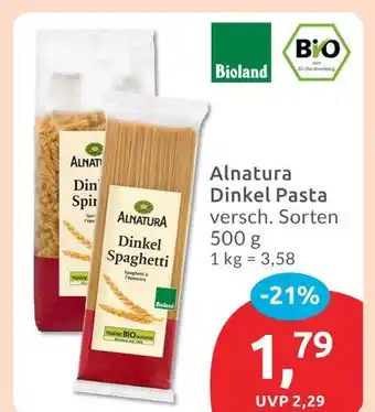 Budni Alnatura dinkel spirelli Angebot