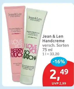Budni Jean & len berry much handcreme Angebot