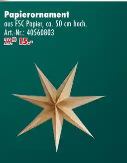 Möbel Mahler Papierornament Angebot