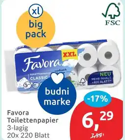 Budni Favora toilettenpapier classic Angebot