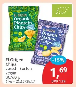 Budni El origen organic plantain chips Angebot