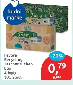 Budni Favora recycling taschentücherbox Angebot