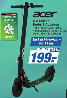 K+B Expert acer E-Scooter Serie 1 Advance Angebot