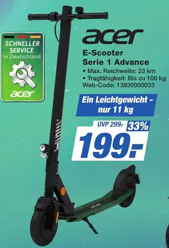 K+B Expert acer E-Scooter Serie 1 Advance Angebot