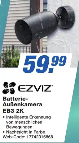 K+B Expert EZVIZ Batterie Außenkamera EB3 2K Angebot