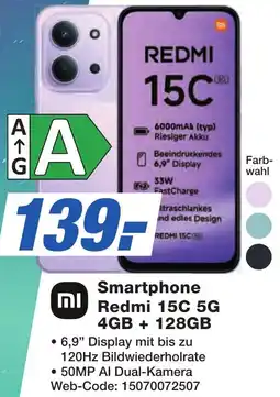K+B Expert Smartphone Redmi 15C 5G 4GB + 128GB Angebot