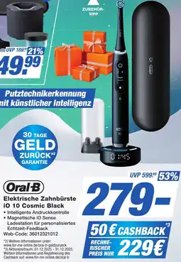 K+B Expert Oral-B Elektrische Zahnbürste iO 10 Cosmic Black Angebot