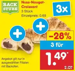Netto Marken-Discount BACK STUBE Nuss-Nougat Croissant Angebot