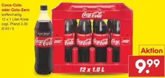 Netto Marken-Discount Coca-Cola oder Cola-Zero Angebot