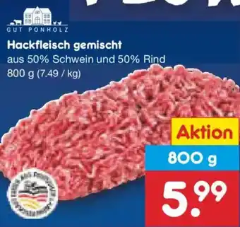 Netto Marken-Discount GUT PONHOLZ Hackfleisch gemischt Angebot