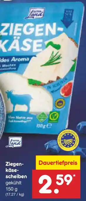 Netto Marken-Discount GUTES Land Ziegenkäsescheiben Angebot