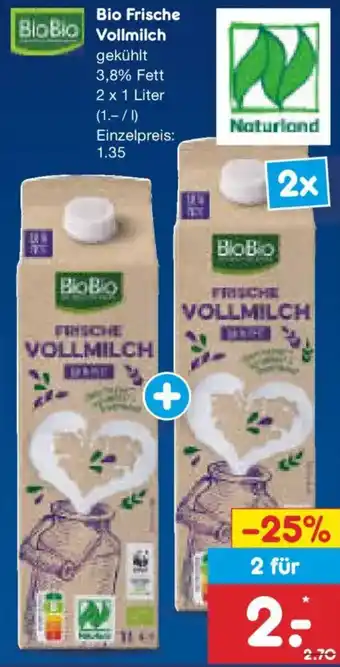 Netto Marken-Discount Bio Frische Vollmilch Angebot