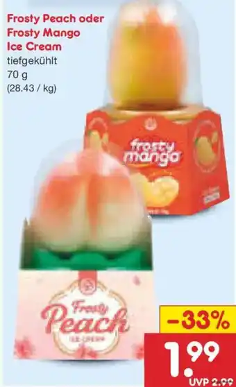 Netto Marken-Discount Frosty Peach oder Frosty Mango Ice Cream Angebot