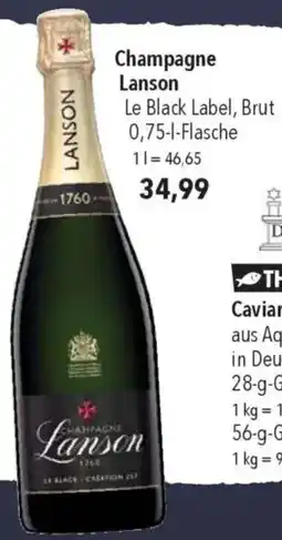 CITTI Markt Champagne Lanson Le Black Label, Brut Angebot