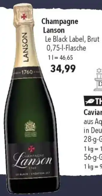 CITTI Markt Champagne Lanson Le Black Label, Brut Angebot