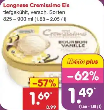 Netto Marken-Discount Langnese Cremissimo Eis Angebot