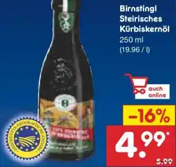 Netto Marken-Discount Birnstingl Steirisches Kürbiskernöl Angebot