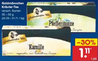 Netto Marken-Discount Goldmännchen Kräuter-Tee Angebot