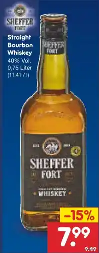 Netto Marken-Discount SHEFFER FORT Straight Bourbon Whiskey Angebot