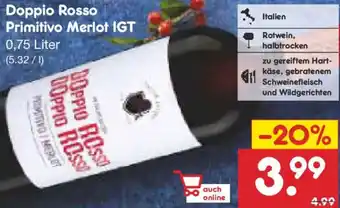 Netto Marken-Discount Doppio Rosso Primitivo Merlot IGT Angebot