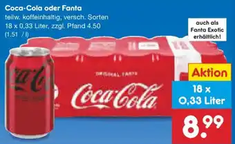 Netto Marken-Discount Coca-Cola oder Fanta Angebot