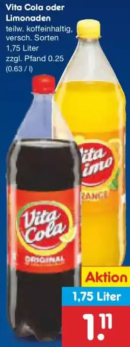 Netto Marken-Discount Vita Cola oder Limonaden Angebot