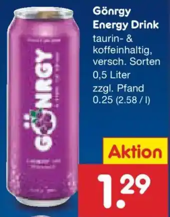 Netto Marken-Discount Gönrgy Energy Drink Angebot