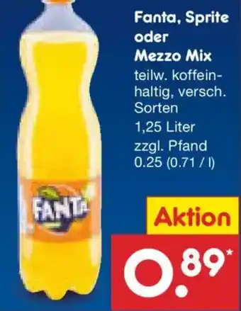 Netto Marken-Discount Fanta, Sprite oder Mezzo Mix Angebot