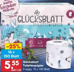 Netto Marken-Discount Glücksblatt Toilettenpapier Angebot
