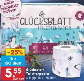 Netto Marken-Discount Glücksblatt Toilettenpapier Angebot
