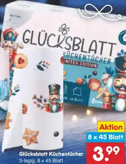 Netto Marken-Discount Glücksblatt Küchentücher Angebot