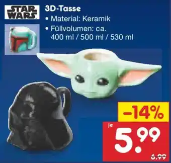Netto Marken-Discount STAR WARS 3D-Tasse Angebot